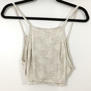 KIMCHI BLUE Sand Bone Halter Crop Backless